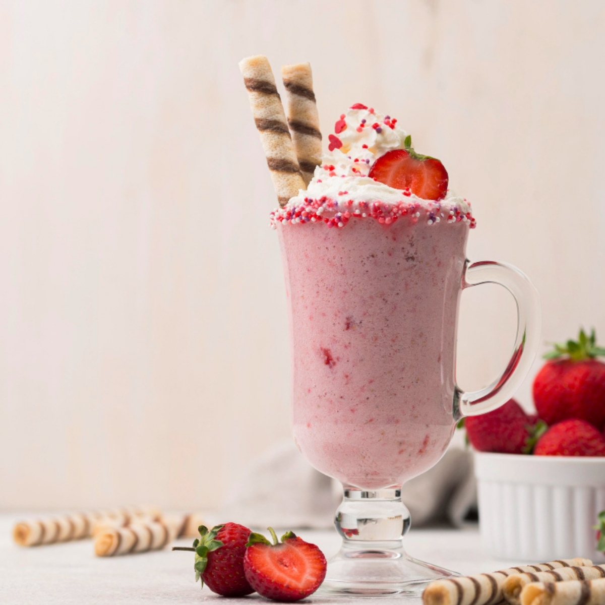Çilekli Dondurmalı Milkshake