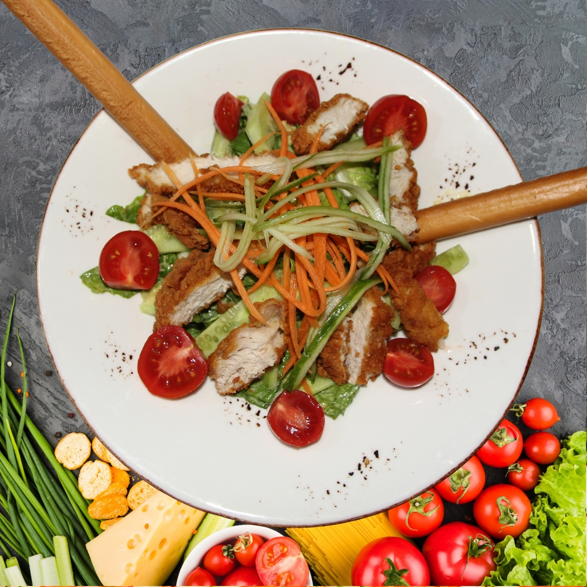 Çıtır Tavuklu Mokka Salata