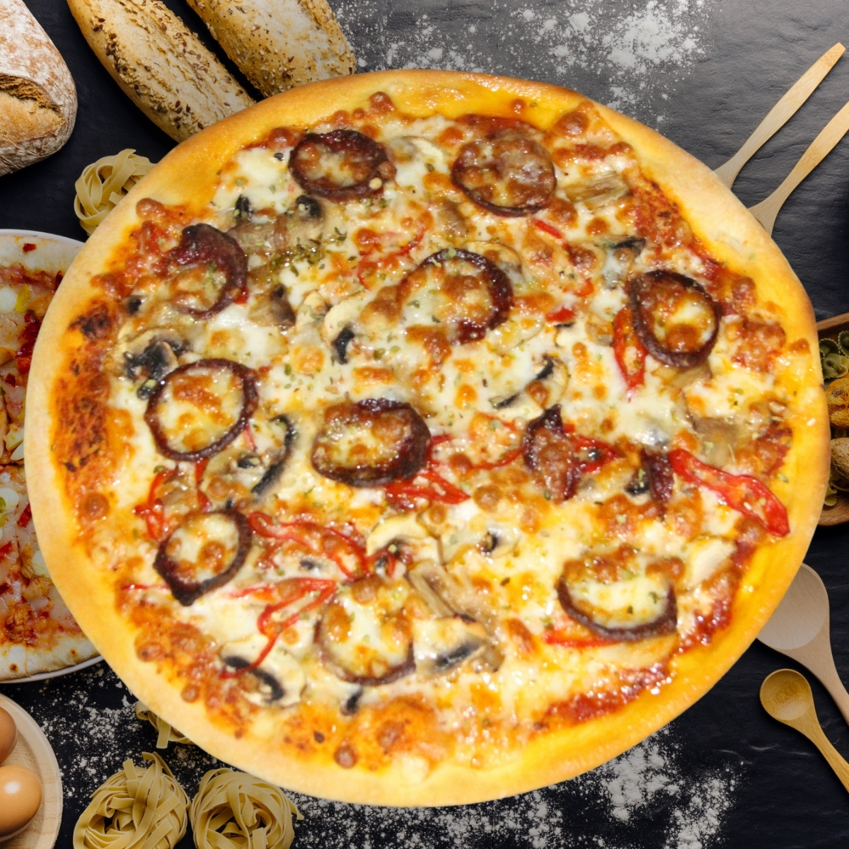 Sucuklu Pizza Büyük Boy