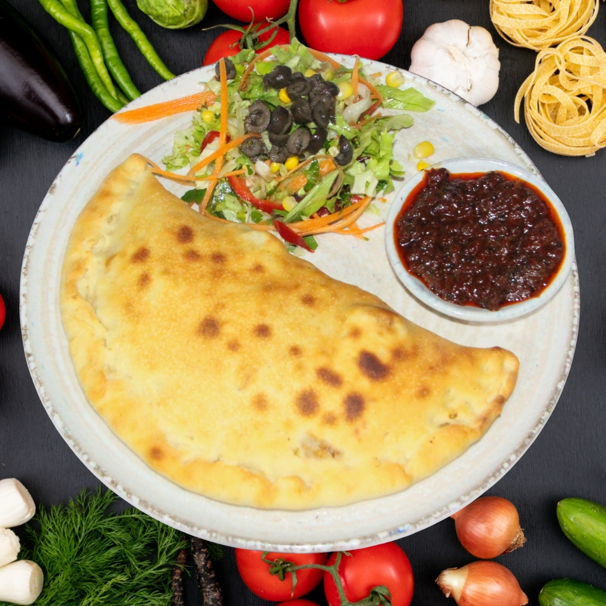 Tavuklu Kapalı Mokka Pide