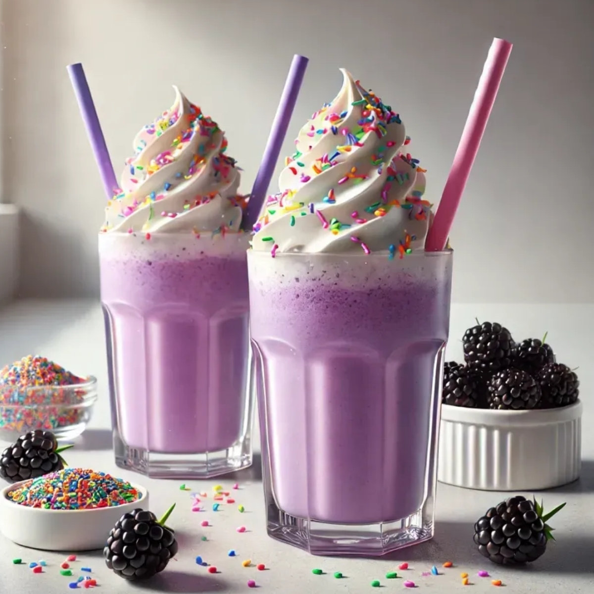 Böğürtlenli Dondurmalı Milkshake